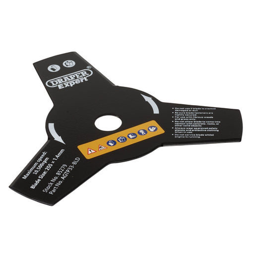 Draper 3-Tooth Brush Cutter Blade, 255mm 85279 Draper - Dynamic Drive