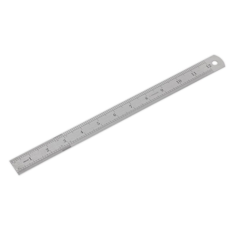 Sealey Steel Rule 300mm/12" AK9641 Sealey - Dynamic Drive