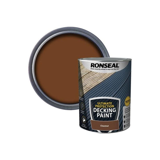 Ronseal Ultimate Protection Decking Paint Chestnut 5 litre Ronseal - Dynamic Drive