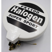 12v 4x4 SW 8" Rally Sport Giant Round Driving Halogen Spot Lamps Lights + Covers Streetwize  - Dynamic Drive