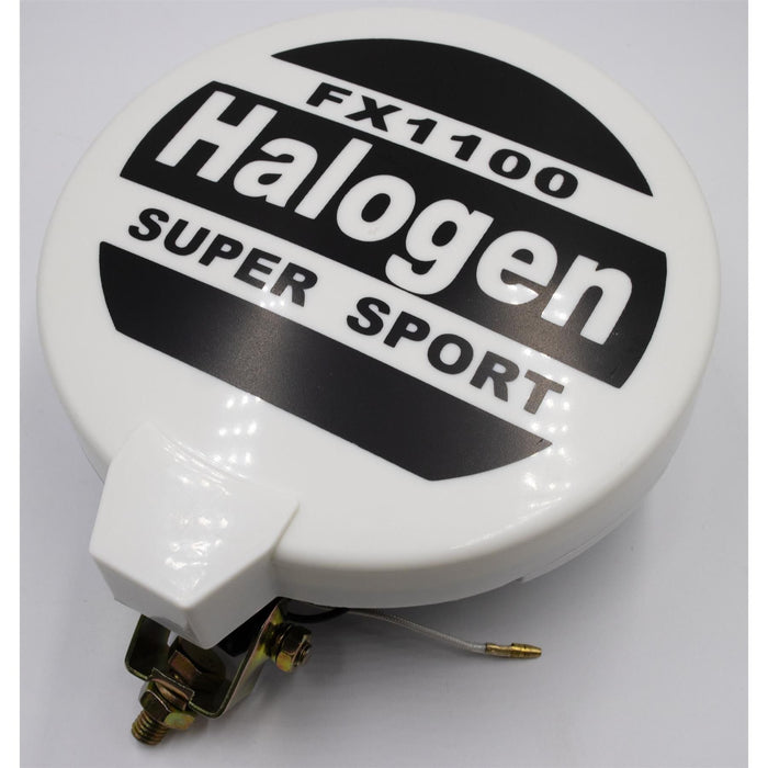 12v 4x4 SW 8" Rally Sport Giant Round Driving Halogen Spot Lamps Lights + Covers Streetwize  - Dynamic Drive