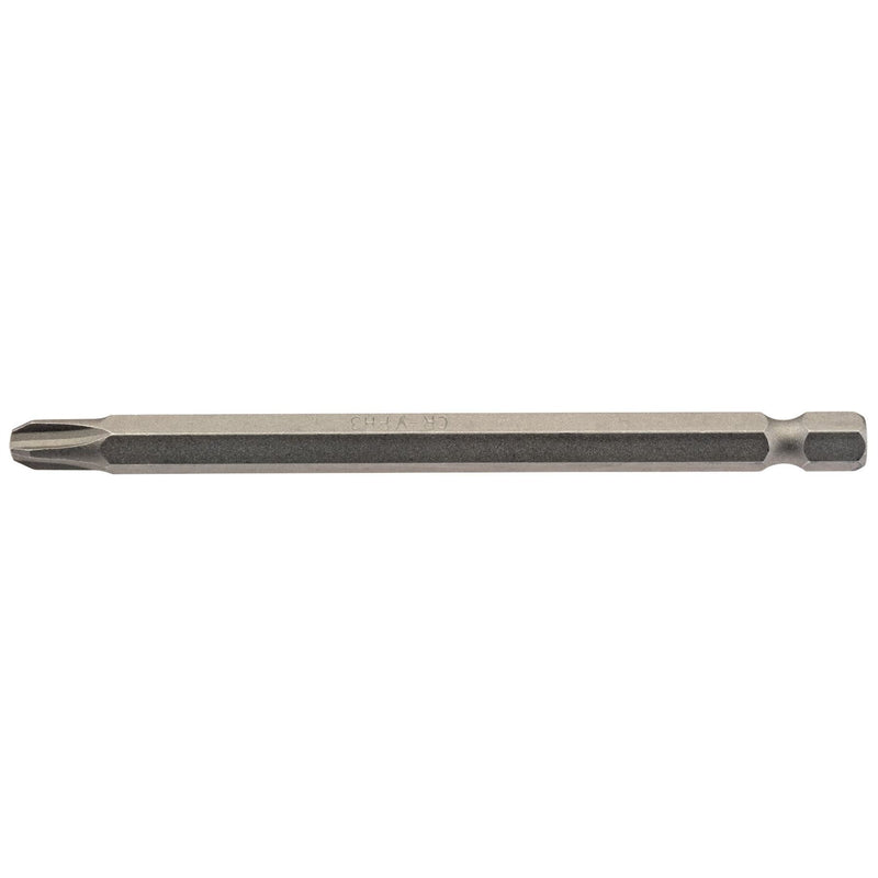 Draper Cross Slot Insert Bit, 1/4" Hex, 100mm Long, No.3 (Pack of 1) 64366 Draper - Dynamic Drive