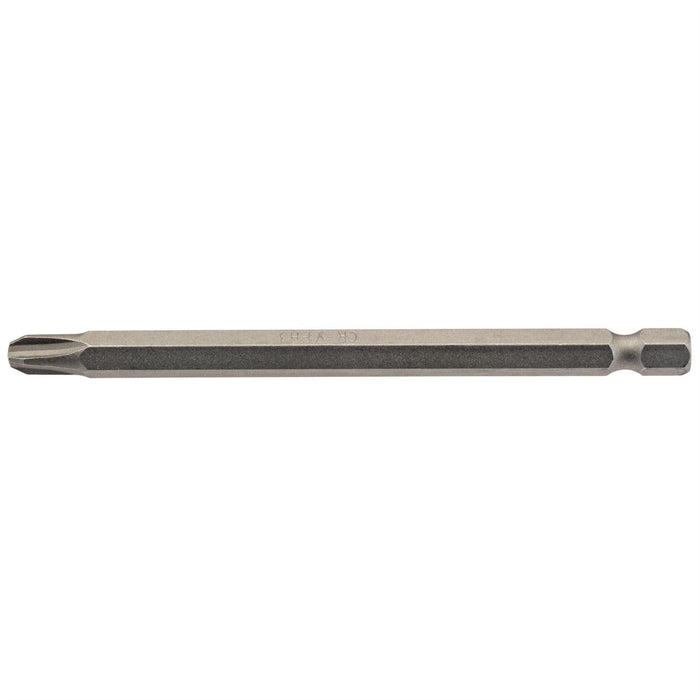 Draper Cross Slot Insert Bit, 1/4" Hex, 100mm Long, No.3 (Pack of 1) 64366 Draper - Dynamic Drive