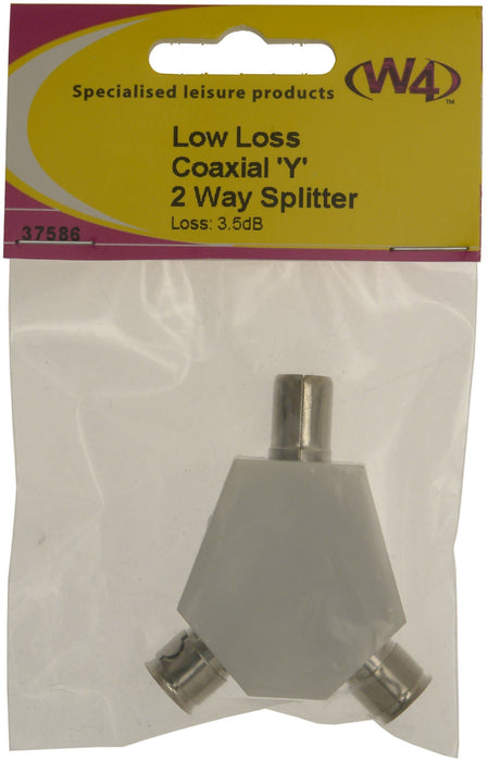 W4 2-Way Coax Splitter Low Loss 37586 W4 - Dynamic Drive