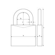 Abus Mechanical 90RK/50mm TITALIUM™ Padlock Closed Shackle ABUS Mechanical - Dynamic Drive