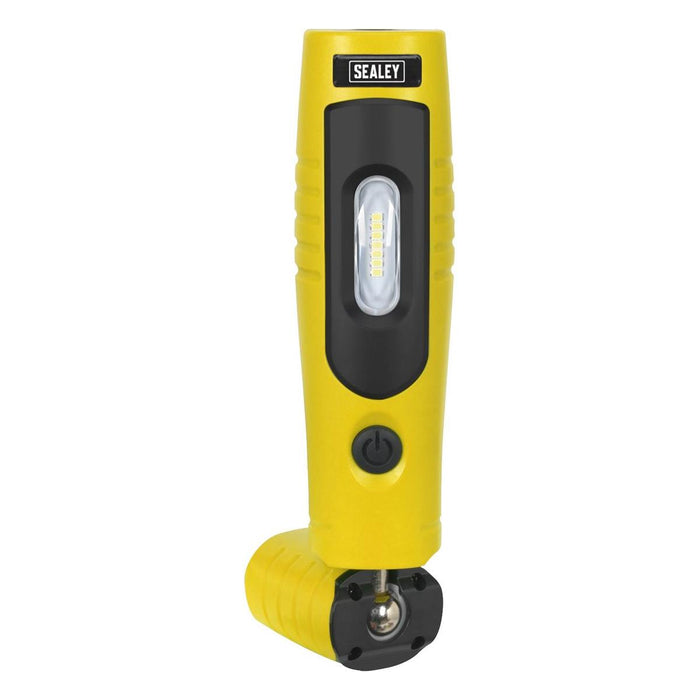 Sealey Rechargeable 360 Inspection Light 7 SMD & 3W SMD LED Yellow Lithium-ion Sealey - Dynamic Drive
