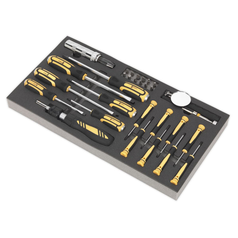 Sealey Tool Tray with Screwdriver Set 36pc S01128 Sealey - Dynamic Drive