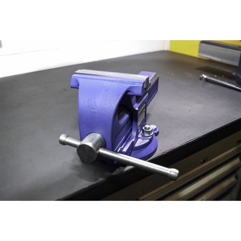Sealey Vice 125mm Quick Action Swivel Base SG Iron QAVE125 Sealey - Dynamic Drive