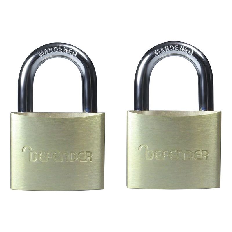 Defender Aluminium Padlock Twin Pack 40mm DEFENDER - Dynamic Drive