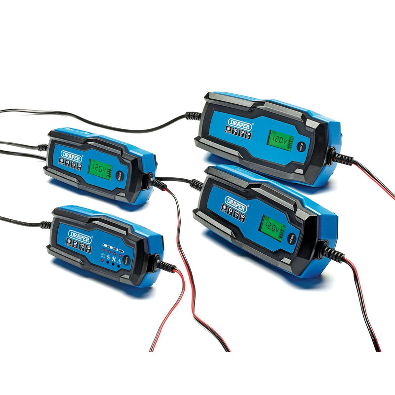 Draper 12V Smart Charger and Battery Maintainer, 4A 53489 Draper - Dynamic Drive
