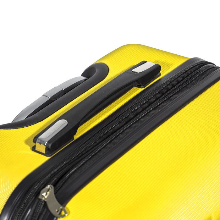 Dellonda 3-Piece Lightweight ABS Luggage Set with TSA Lock - Yellow Dellonda  - Dynamic Drive