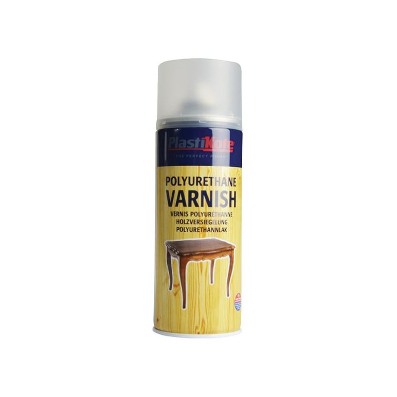 Plastikote Varnish Spray Clear Satin 400ml PlastiKote - Dynamic Drive