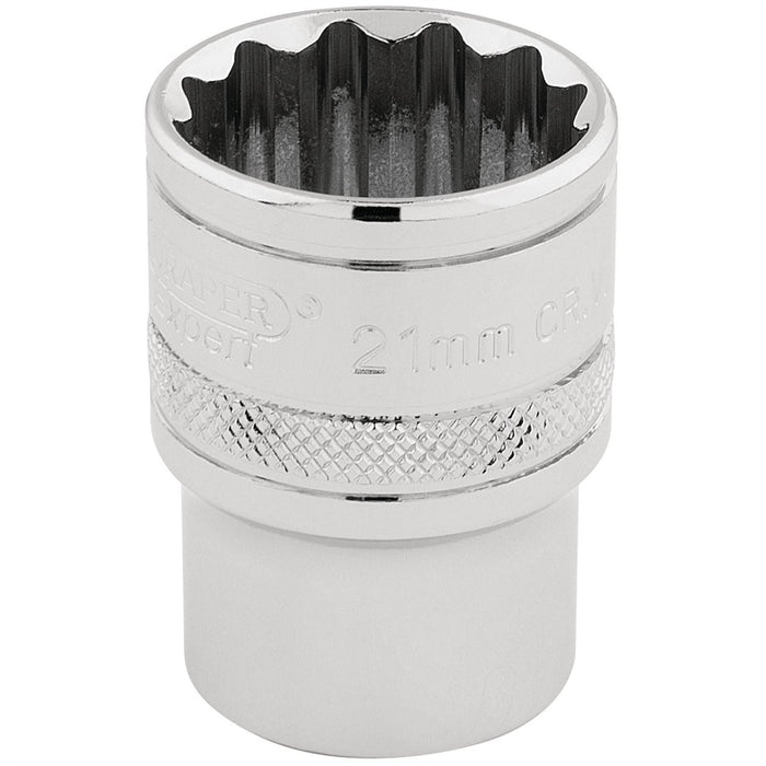 Draper HI-TORQ 12 Point Socket, 1/2" Sq. Dr., 21mm 33290 Draper - Dynamic Drive