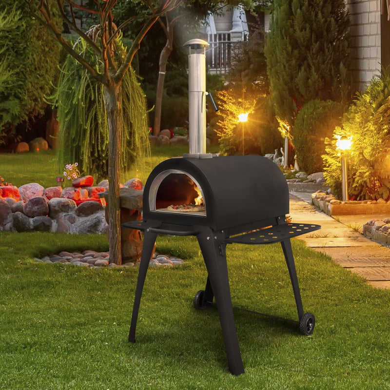 Dellonda Outdoor Wood-Fired Pizza Oven & Smoker Dellonda  - Dynamic Drive
