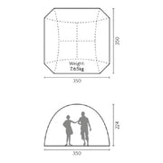 Event Shelter Royal Leisure 3.5x3.5x2.3m Outdoors Garden Gazebo Inc Sidewalls Royal  - Dynamic Drive