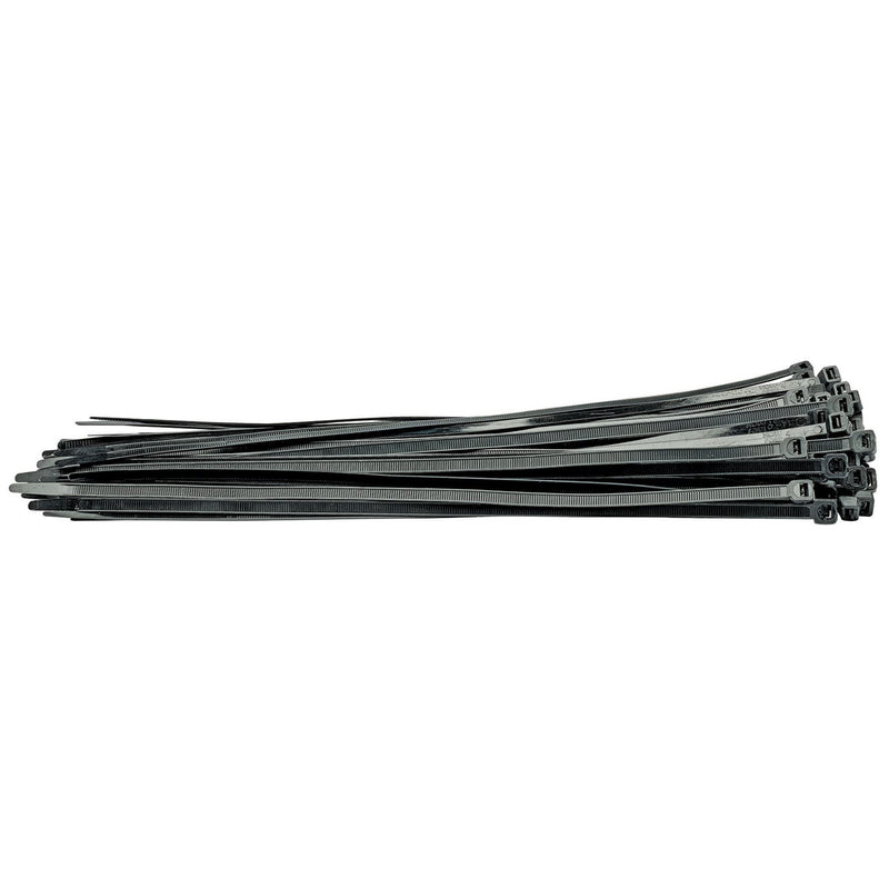 Draper Cable Ties, 7.6 x 400mm, Black (Pack of 100) 70403 Draper - Dynamic Drive