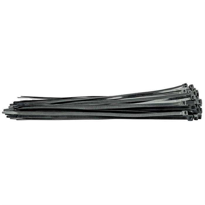 Draper Cable Ties, 7.6 x 400mm, Black (Pack of 100) 70403 Draper - Dynamic Drive