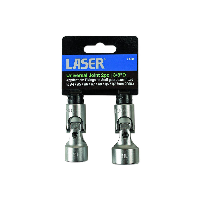 Laser Universal Joint Socket Set 3/8"D 2pc 7153 Laser - Dynamic Drive