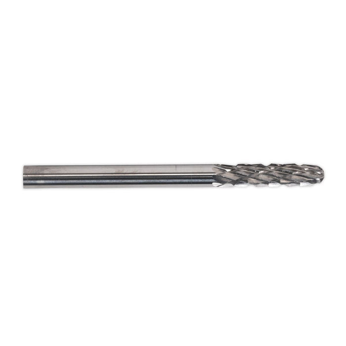 Sealey Micro Rotary Burr Set 3 Pack 3mm Cylinder Ball Nose Carbide Metal Sealey  - Dynamic Drive