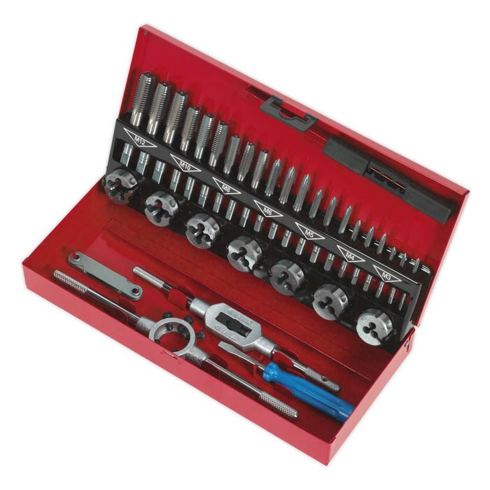 Sealey Metric Tap & Die Set Split Dies 32pc AK3015 Sealey - Dynamic Drive