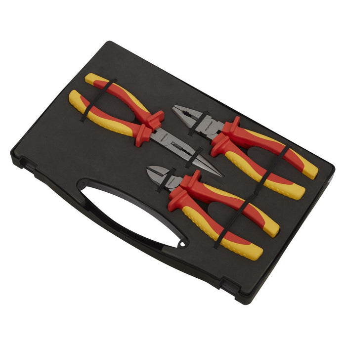 Sealey Pliers Set 3pc VDE Approved Sealey  - Dynamic Drive