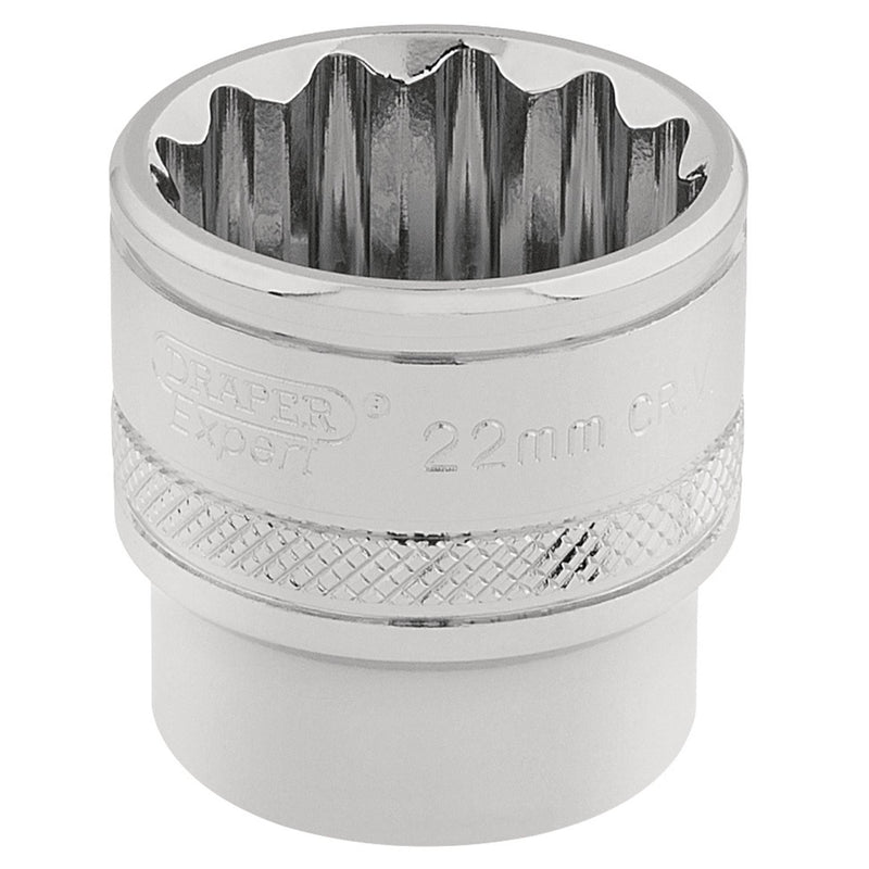 Draper HI-TORQ 12 Point Socket, 3/8" Sq. Dr., 22mm 32800 Draper - Dynamic Drive