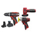 Sealey 3 x SV12 Series Cordless Power Tool Combo Kit 12V - 2 Batteries Sealey - Dynamic Drive