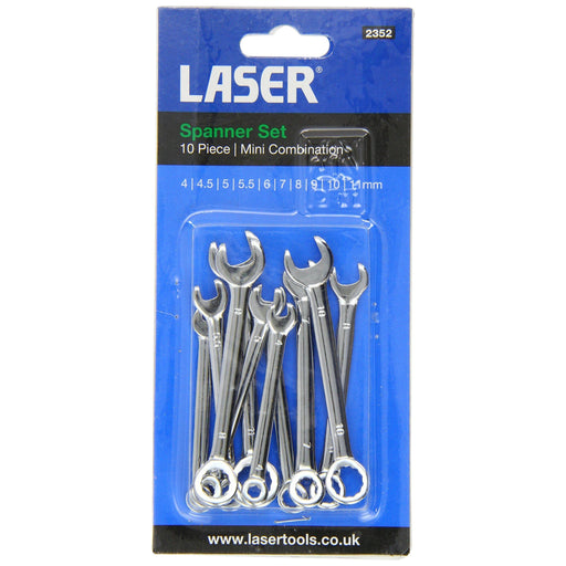 Laser Mini Combination Spanner Set 6 - 11mm 10pc 2352 Laser - Dynamic Drive
