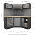 Sealey Superline Pro 1.6m Corner Storage System Wood Worktop APMSSTACK08W Sealey - Dynamic Drive