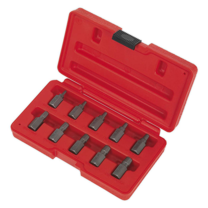 Sealey Multi Spline Screw Extractor Set Broken Stud Bolt Removal Hex Head 10pc Sealey  - Dynamic Drive