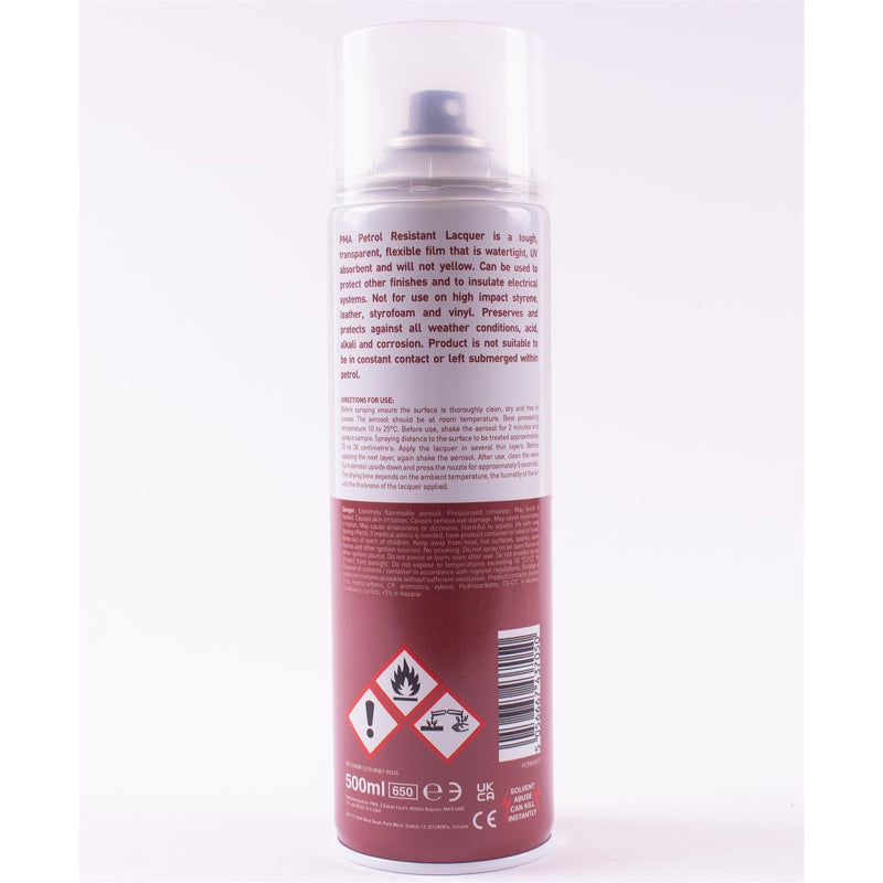 12x PMA Professional Petrol Resistant Lacquer 500ml Spray Paint High Coverage PMA - Dynamic Drive
