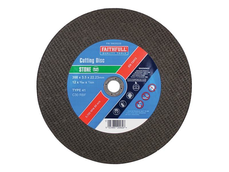Faithfull Stone Cut Off Disc 300 x 3.5 x 22.23mm Faithfull - Dynamic Drive