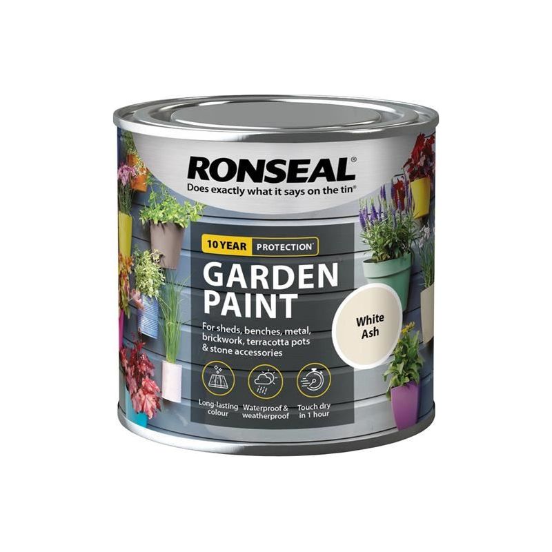 Ronseal Garden Paint White Ash 250ml Ronseal - Dynamic Drive