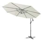 Dellonda Banana Parasol with Cover 3m - Cream DG265 Dellonda - Dynamic Drive