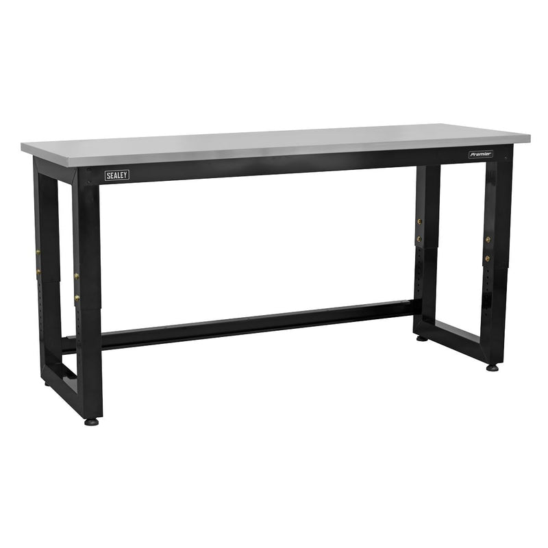 Sealey Steel Adjustable Workbench with Stainless Steel Worktop 1830mm Heavy-Duty Sealey - Dynamic Drive