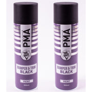 2x Autotek Professional Black Bumper and Trim 500ml Spray Paint High Coverage Autotek - Dynamic Drive