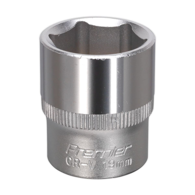 Sealey WallDrive Socket 19mm 3/8"Sq Drive S3819 Sealey - Dynamic Drive