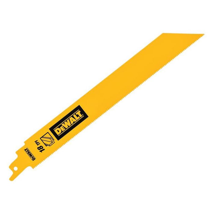 Dewalt Power Tools Bi-Metal 1in High Metal Reciprocating Blade 228mm x 18 TPI (Pack 5) DeWALT Power Tools - Dynamic Drive