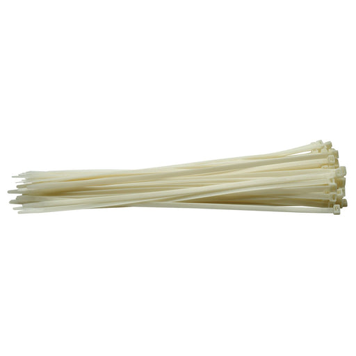 Draper Cable Ties, 8.8 x 500mm, White (Pack of 100) 70410 Draper - Dynamic Drive