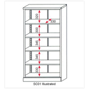Sealey Floor Cabinet 4 Shelf 2 Door SC01 Sealey - Dynamic Drive