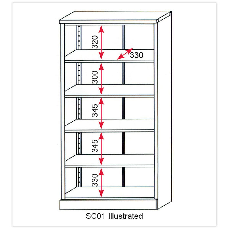 Sealey Floor Cabinet 4 Shelf 2 Door SC01 Sealey - Dynamic Drive