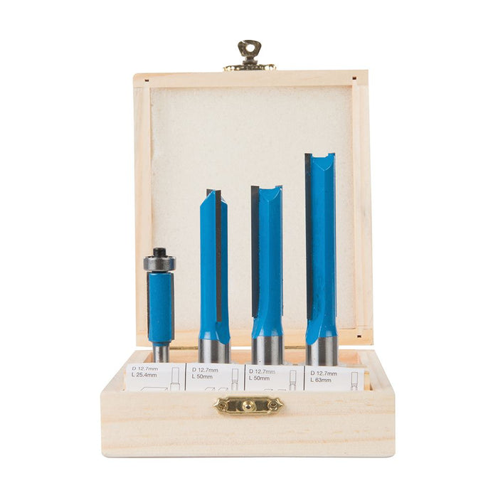 Silverline Kitchen Router Bit Set 4pce 1/2" / 1/4" Silverline - Dynamic Drive