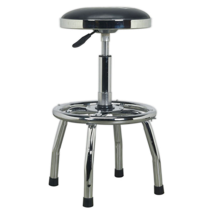 Sealey Workshop Stool Heavy-Duty Pneumatic with Adjustable Height Swivel Seat Sealey - Dynamic Drive