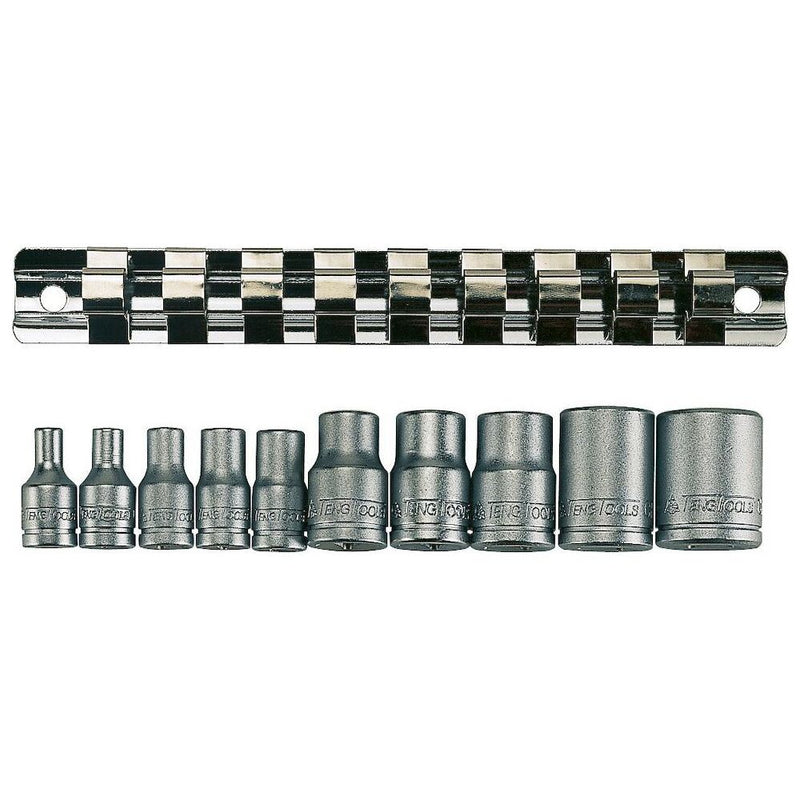 Teng Tools 1/4" & 3/8" TX-E Socket Clip Rail Set 10 Pieces Teng Tools - Dynamic Drive
