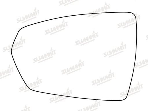 Summit Stick-On Standard Mirror Glass fits Volkswagen Polo 17 on LHS Summit - Dynamic Drive