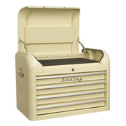 Sealey Retro Style Topchest Mid-Box & Rollcab Combination 10 Drawer Cream Sealey - Dynamic Drive