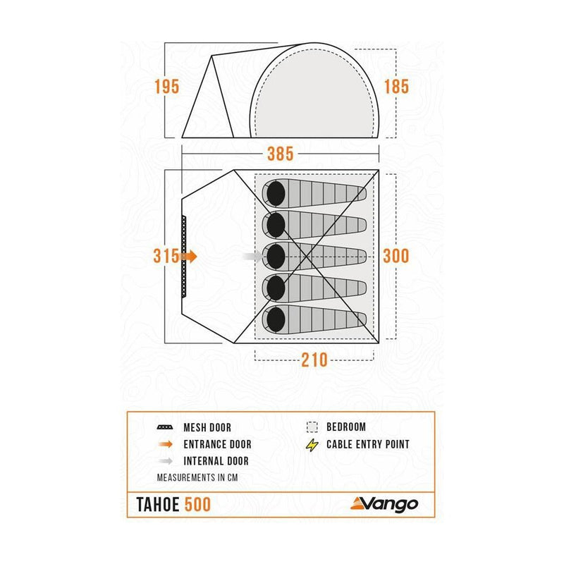 Vango Tahoe 500 Tent Deep Blue Vango - Dynamic Drive