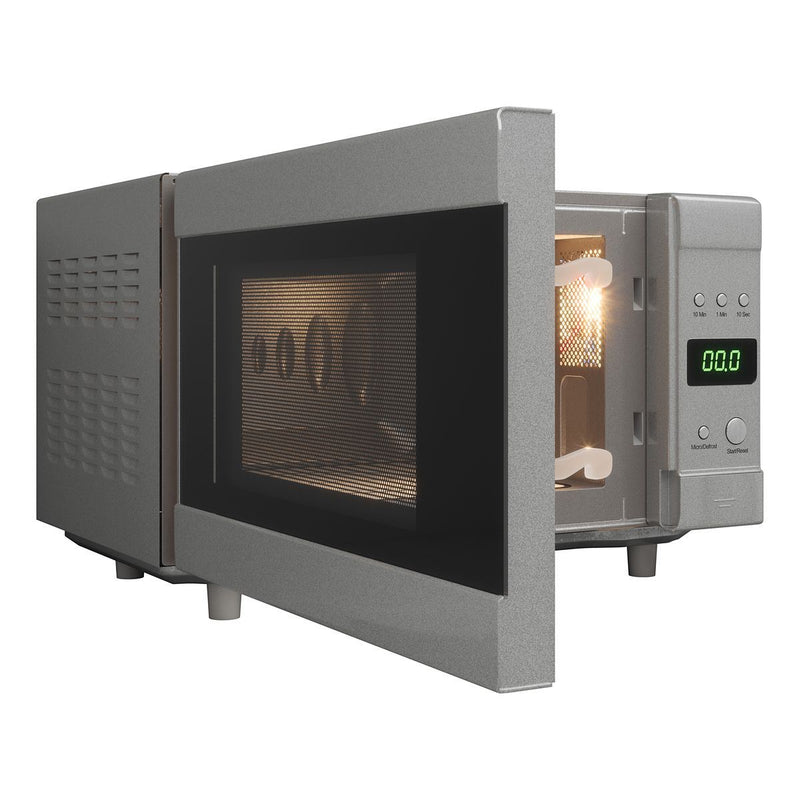 Flatbed Microwave in Silver Without Rotating Plate (230V, 700W, 20L) Nova - Dynamic Drive
