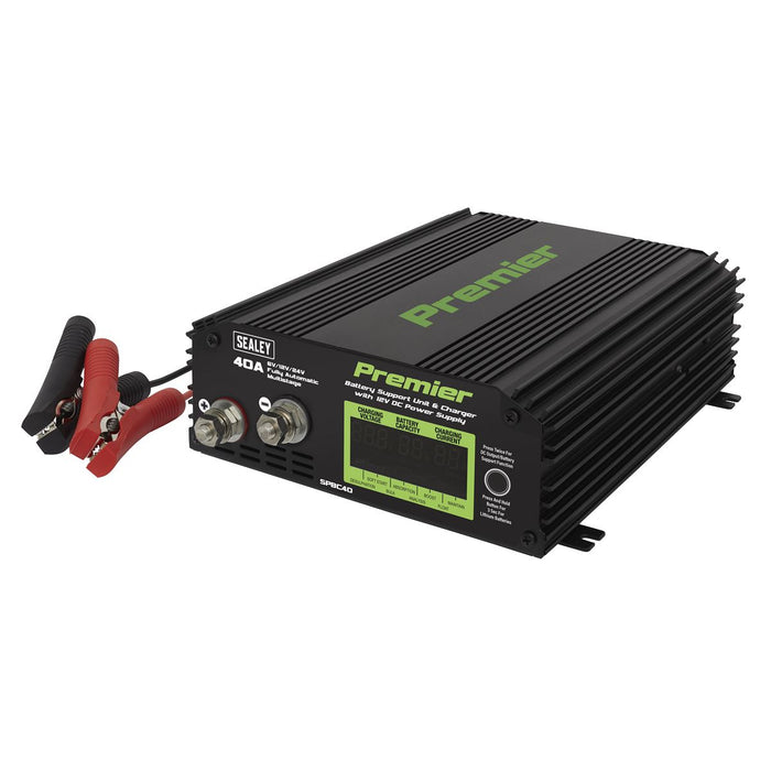Sealey SPBC40 Battery Support Unit & Charger 40A Sealey  - Dynamic Drive
