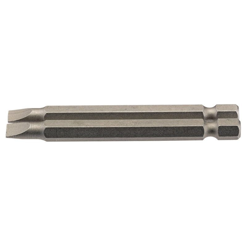 Draper Plain Slot Insert Bit, 5.5mm, 1/4" Hex, 75mm Long (Pack of 2) 64296 Draper - Dynamic Drive